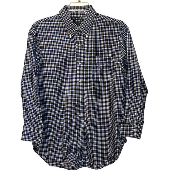 Lauren Ralph Lauren Button Down Dress Shirt Classic Fit‎ No Iron Size 17.5 32/33 - Picture 1 of 7